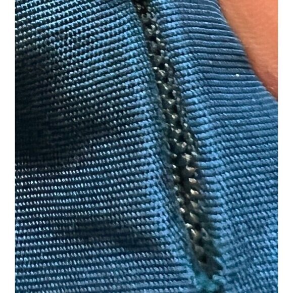 Rickie Freeman Teri Jon Sz 4 Turquoise Blue SILK Formal Sheath Dress Sweetheart - Picture 3 of 7